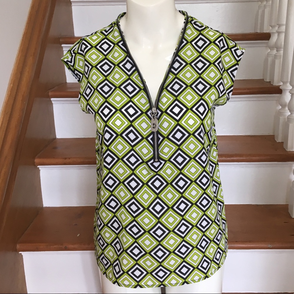 MK lime green top